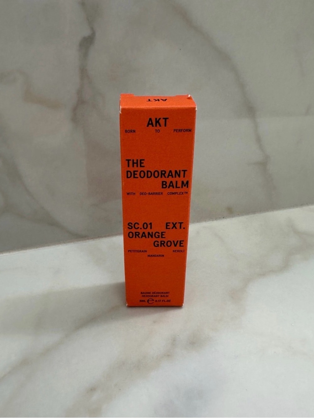 NIB. AKT London SC.01 Orange Grove Mini Aluminum Free Deodarant Tube 0.17 oz